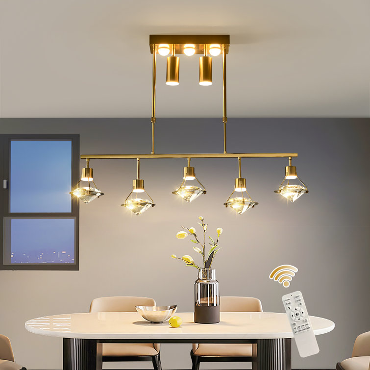 Gedral 10 Light Gold LED Kitchen Island Pendant